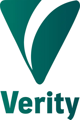 Логотип компании Verity для подвала